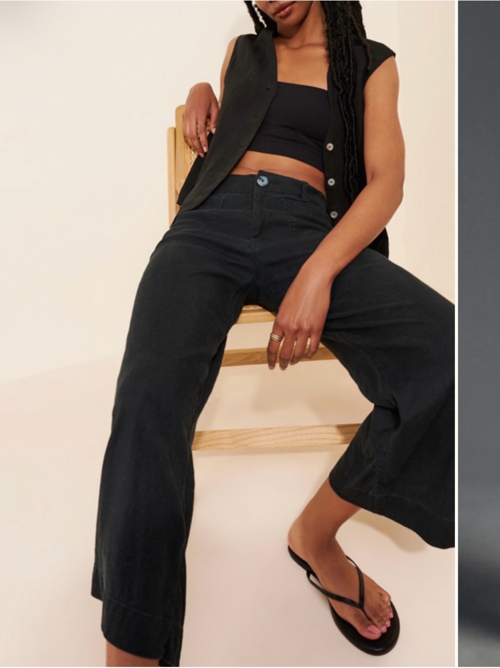 Anthropologie Colette Wide-Leg Pants — Black - Picture 2 of 9